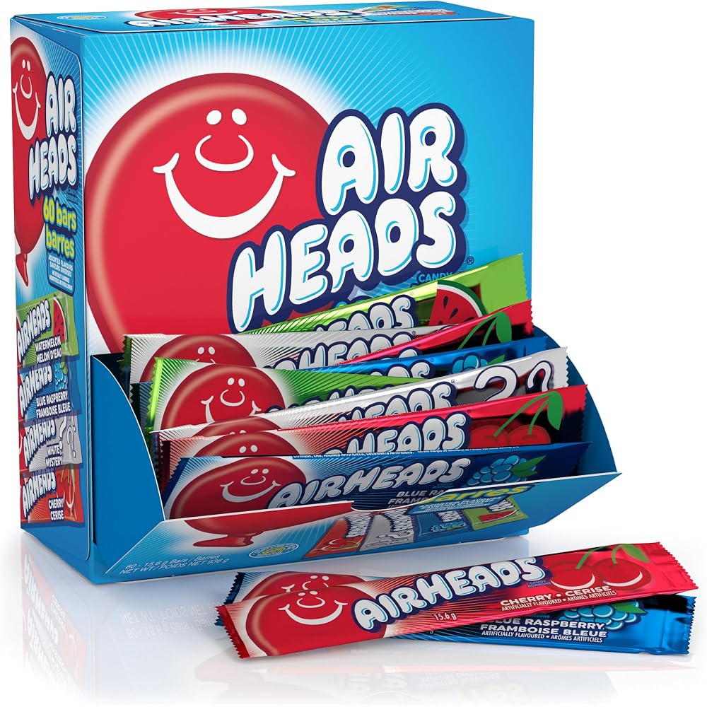Airheads Full-Size Candy Bars 60-Count Box