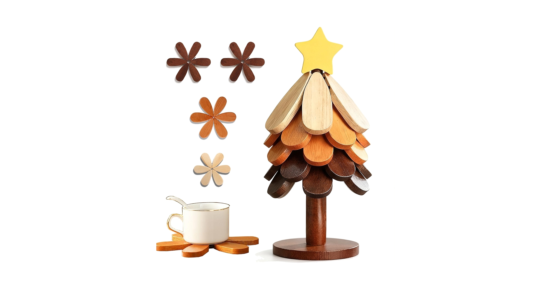 KOWINDA Christmas Tree Trivet 5-Pack