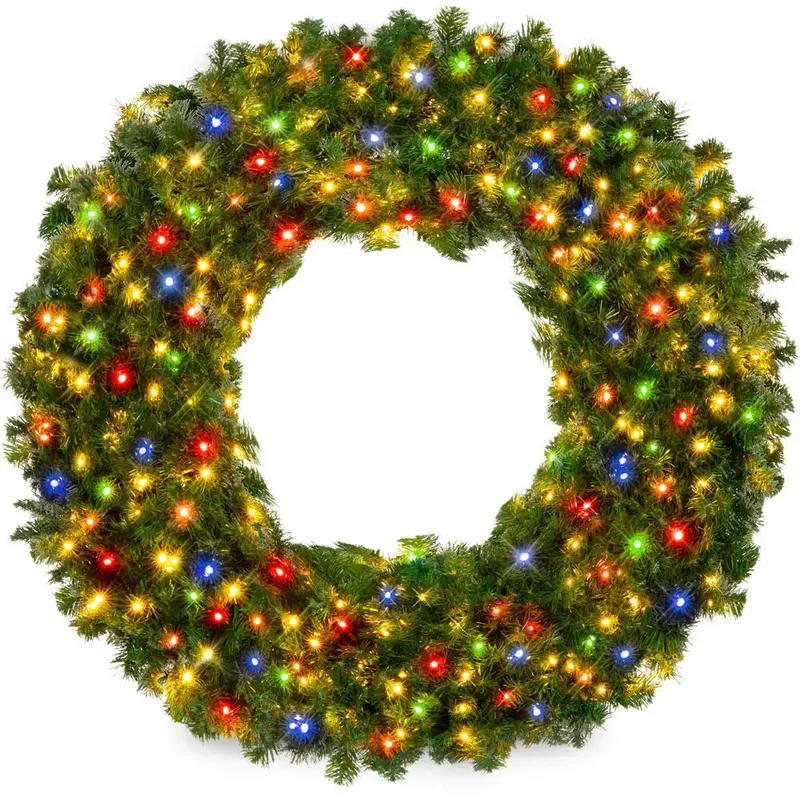 Best Choice Products 30-Inch Pre-Lit Christmas Wreath