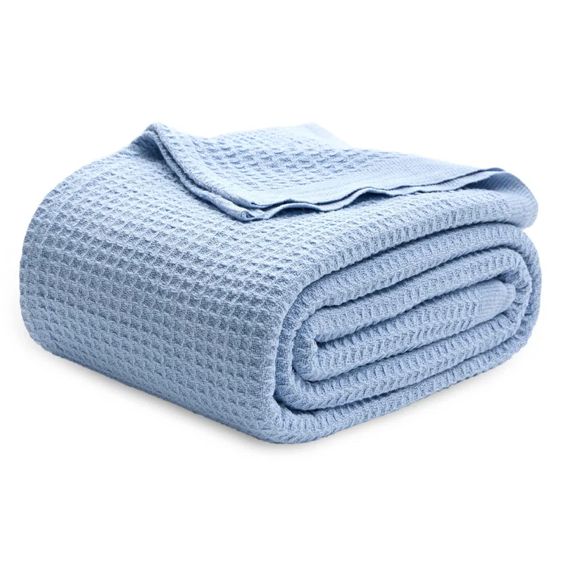 Bedsure 100% Cotton Waffle Throw Blanket