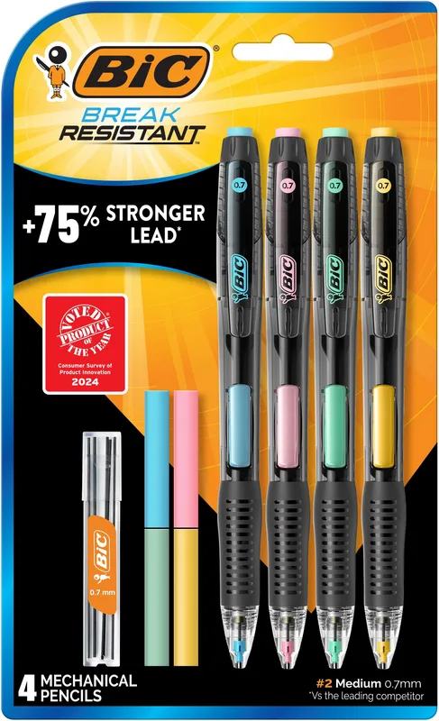 BIC Break-Resistant Mechanical Pencils, 4-Pack