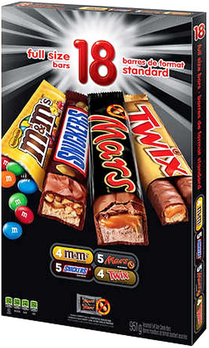 Pack of full-size M and M candy bags