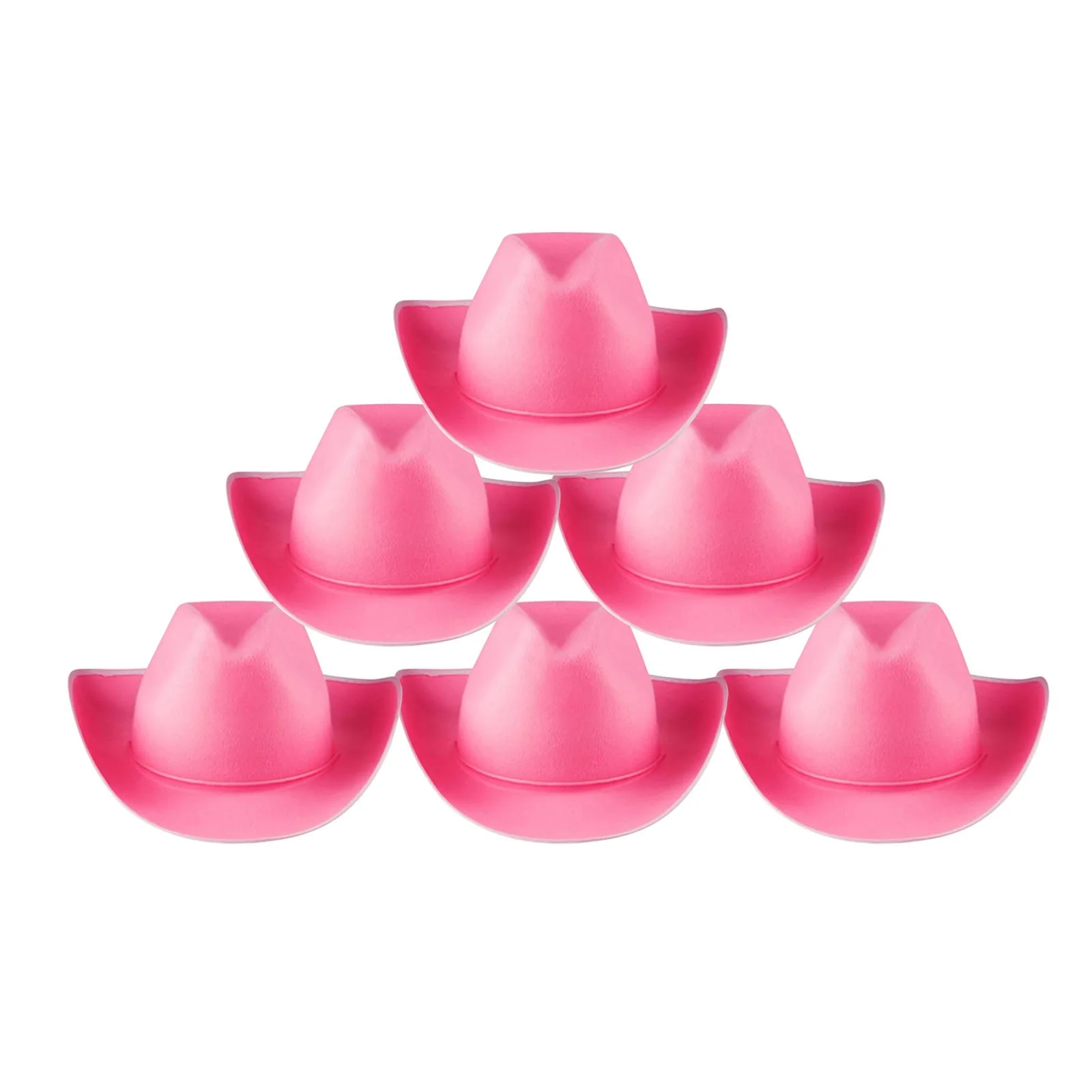 Pink Straw Cowboy Hat, Pack of 6