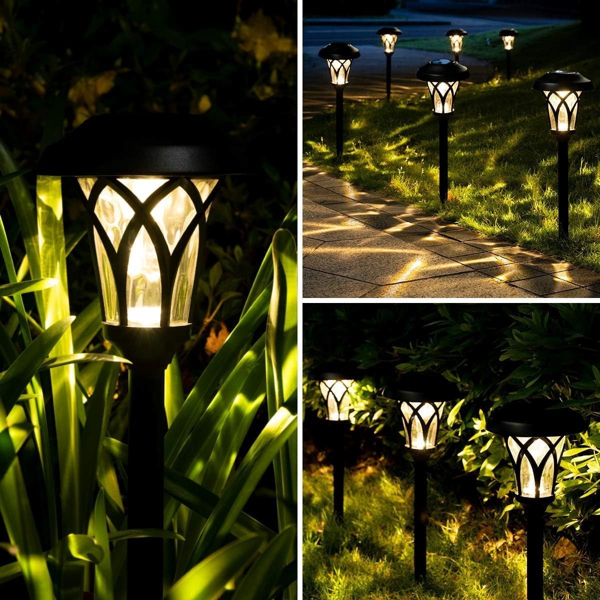 GIGALUMI Solar Christmas Pathway Lights Outdoor Waterproof, 12-Pack