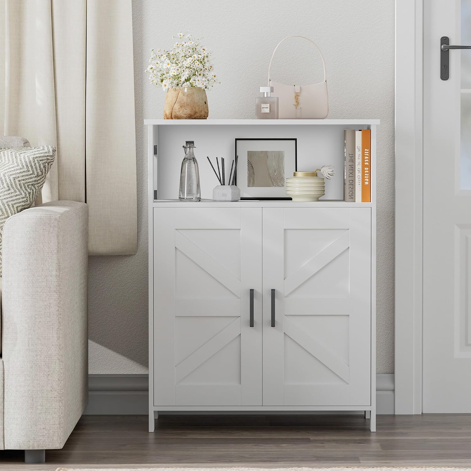 Homhedy Farmhouse Storage Cabinet