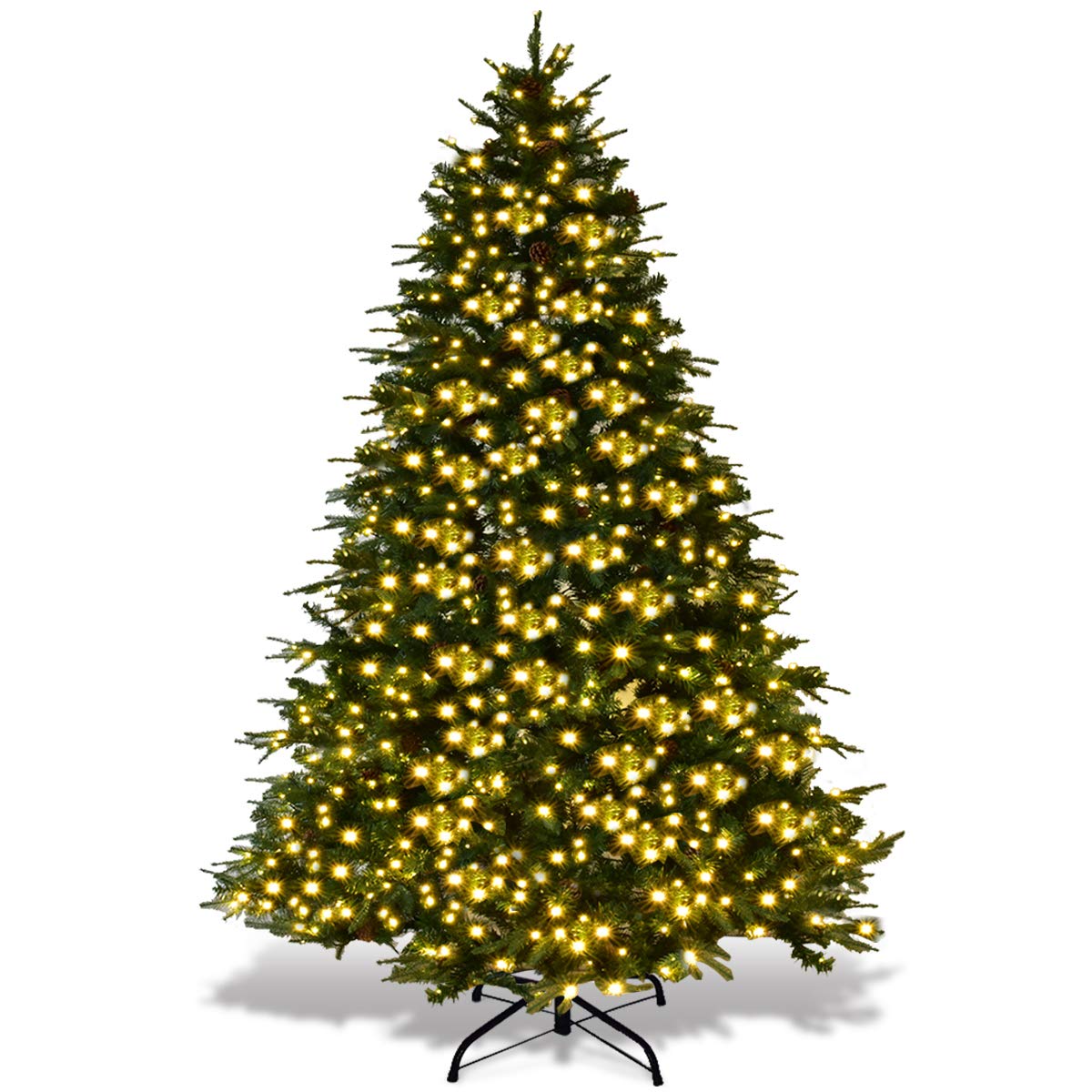 GarveeTech 6ft Pre-Lit Christmas Tree with 250 Warm White Lights