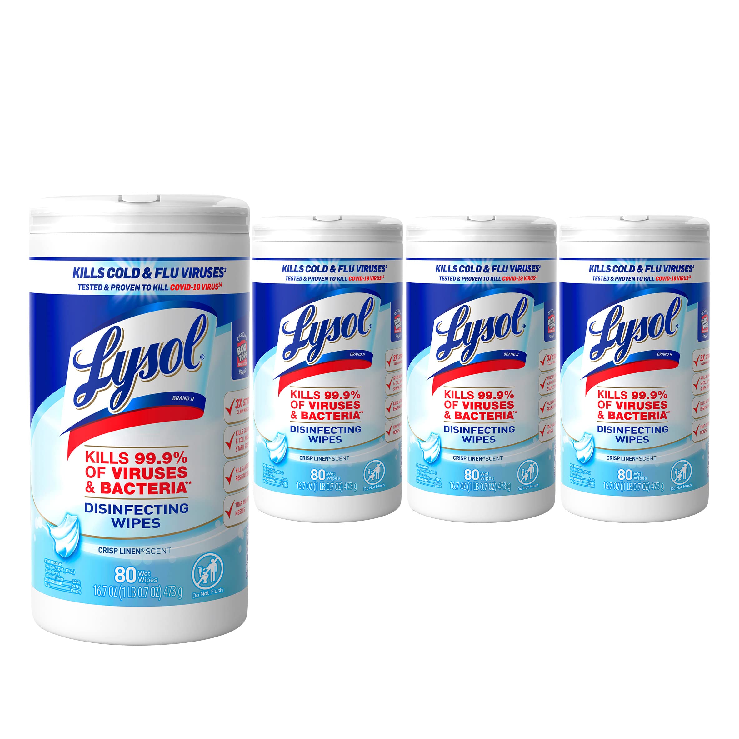 Lysol Disinfecting Wipes, 80 ct 4-Pack