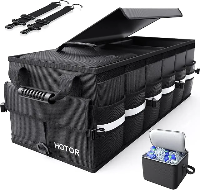 Hotor Extra-Large Foldable Trunk Organizer With Cooler