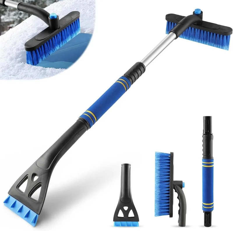 LivTee 32" Extendable Ice Scraper & Snow Brush for Car