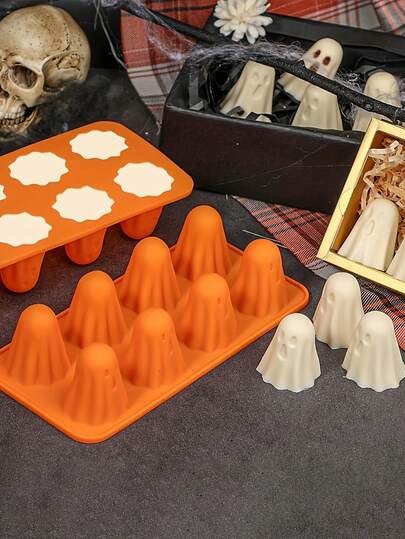 Ghost Silicone Molds 2-Pack Non-Stick 3D Chocolate Molds 9-Cavity