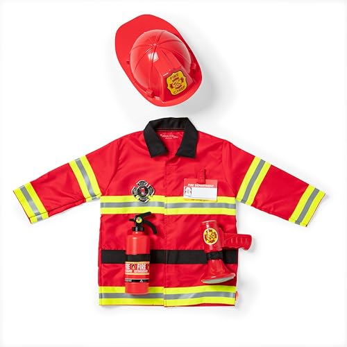 Melissa and Doug Fire Chief costume with helmet and badge