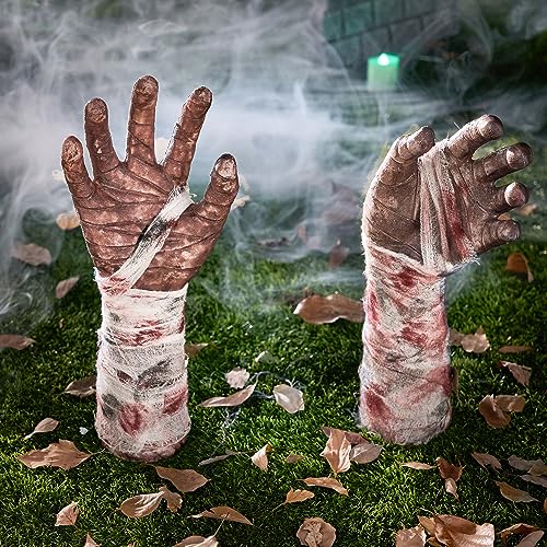 Zombie arm ground-breaker stakes for a Halloween yard